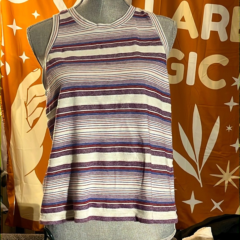 Madewell womens sz L red white blue tank
